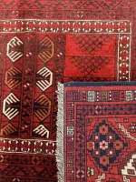 Dettaglio originale della bordura del tappeto Baluchi persiano