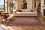 Tappeto pakistano 227 × 190 cm in un ambiente arredato — visualizzazione di stile