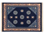 Tappeto Pechino cinese in lana su cotone, 242 × 195 cm, vista completa
