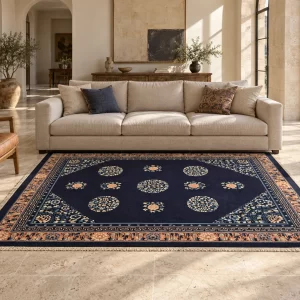 Tappeto Pechino 242 × 195 cm in un ambiente arredato — visualizzazione di stile