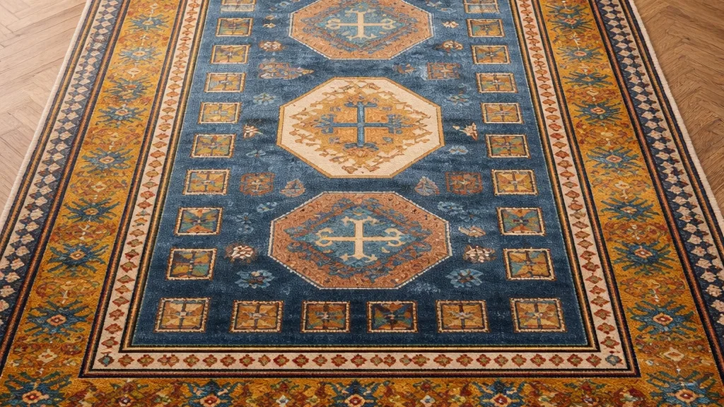 Tappeto persiano annodato a mano con medaglioni geometrici: da cosa dipende il prezzo