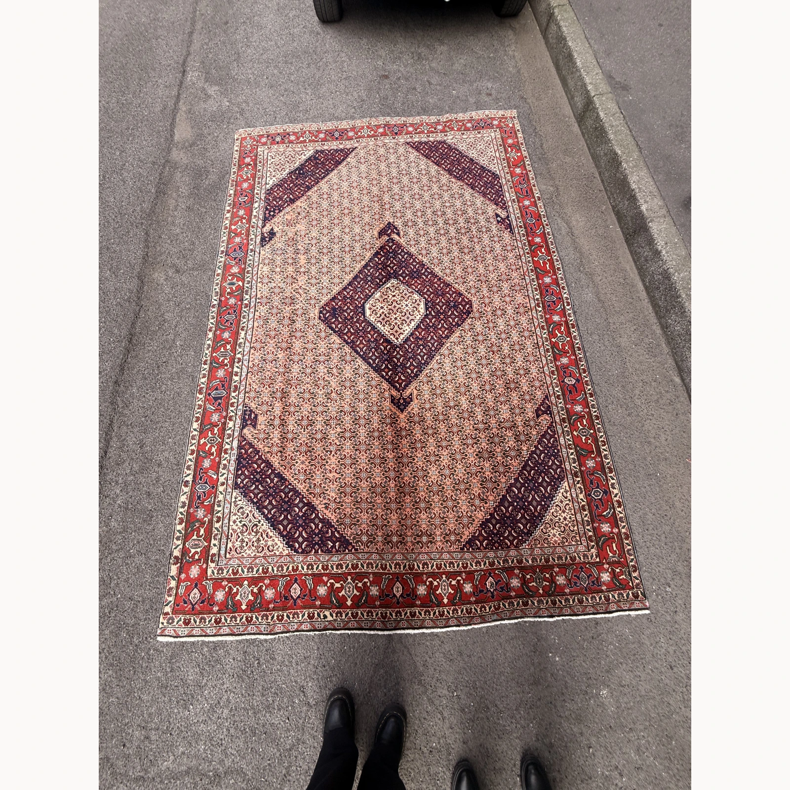 Tappeto persiano Tabriz 294 × 162 cm — vista intera originale